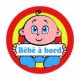 Sticker Baby on board circle catalan