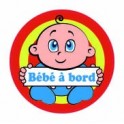 Sticker Baby on board circle catalan