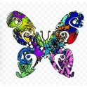 Autocollant Papillon graffiti butterfly sticker adhesif