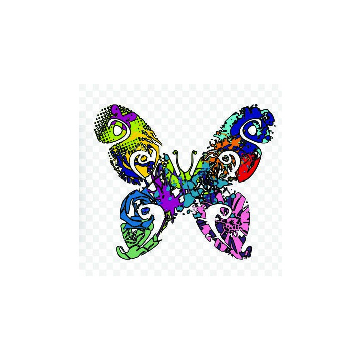 Autocollant Papillon graffiti butterfly sticker adhesif
