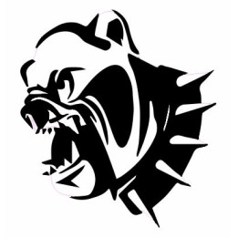 Autocollant Tête Bulldog Feroce stickers adhesif