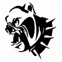 Autocollant Tête Bulldog Feroce stickers adhesif