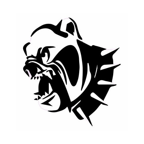 Autocollant Tête Bulldog Feroce stickers adhesif