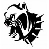 Autocollant Tête Bulldog Feroce stickers adhesif
