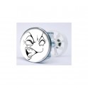 Stickers visage heureux autocollant bonde lavabo évier bouchon