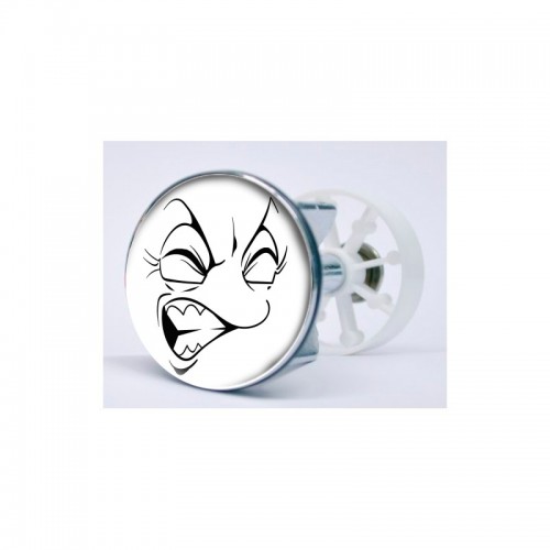 Stickers visage heureux autocollant bonde lavabo évier bouchon