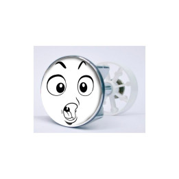 Stickers visage heureux autocollant bonde lavabo évier bouchon