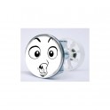 Stickers visage heureux autocollant bonde lavabo évier bouchon