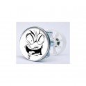 Stickers visage heureux autocollant bonde lavabo évier bouchon