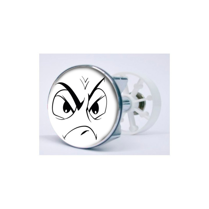 Stickers visage heureux autocollant bonde lavabo évier bouchon