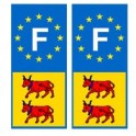 Béarn F europe sticker plate