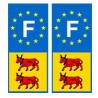 Béarn F europa-aufkleber-platte