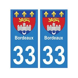 33 Bordeaux autocollant plaque blason armoiries stickers département