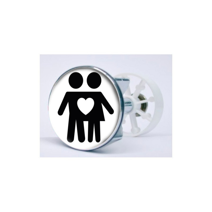 Stickers visage heureux autocollant bonde lavabo évier bouchon