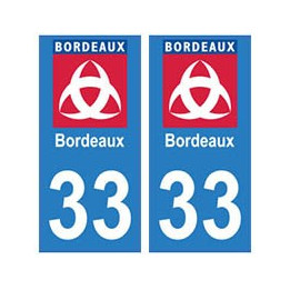 33 Bordeaux autocollant plaque blason armoiries stickers département