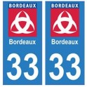 33 Bordeaux Ville Logo autocollant plaque blason stickers département