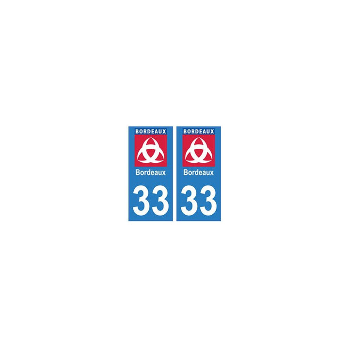 33 Bordeaux autocollant plaque blason armoiries stickers département