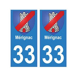 33 Mérignac autocollant plaque blason armoiries stickers département