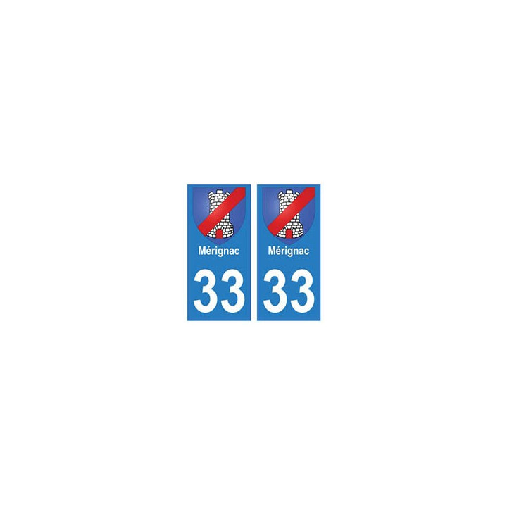 33 Mérignac autocollant plaque blason armoiries stickers département
