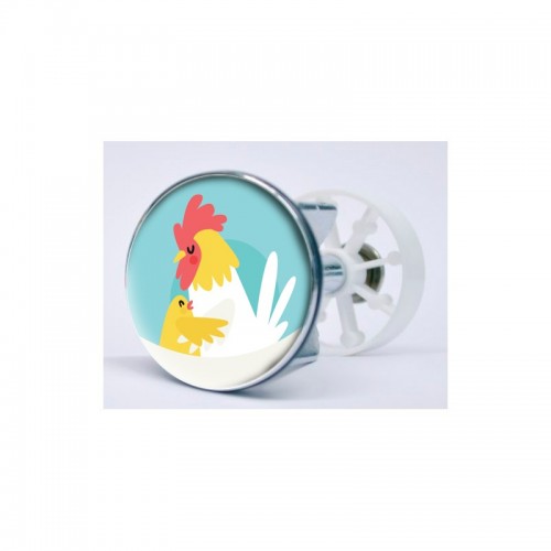 Stickers visage heureux autocollant bonde lavabo évier bouchon