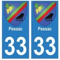 33 Pessac sticker plate coat of arms coat of arms stickers department