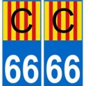 66 Catalan C sticker plate