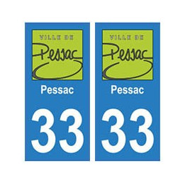 33 Pessac autocollant plaque blason armoiries stickers département