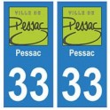 33 Pessac autocollant plaque blason armoiries stickers département