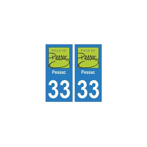 33 Pessac autocollant plaque blason armoiries stickers département