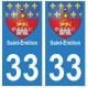 33 Saint-Émilion autocollant plaque blason armoiries stickers département