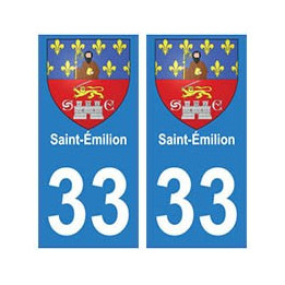 33 Saint-Émilion autocollant plaque blason armoiries stickers département