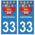 33 Saint-Émilion autocollant plaque blason armoiries stickers département
