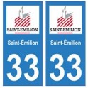 33 Saint-Émilion autocollant plaque blason armoiries stickers département