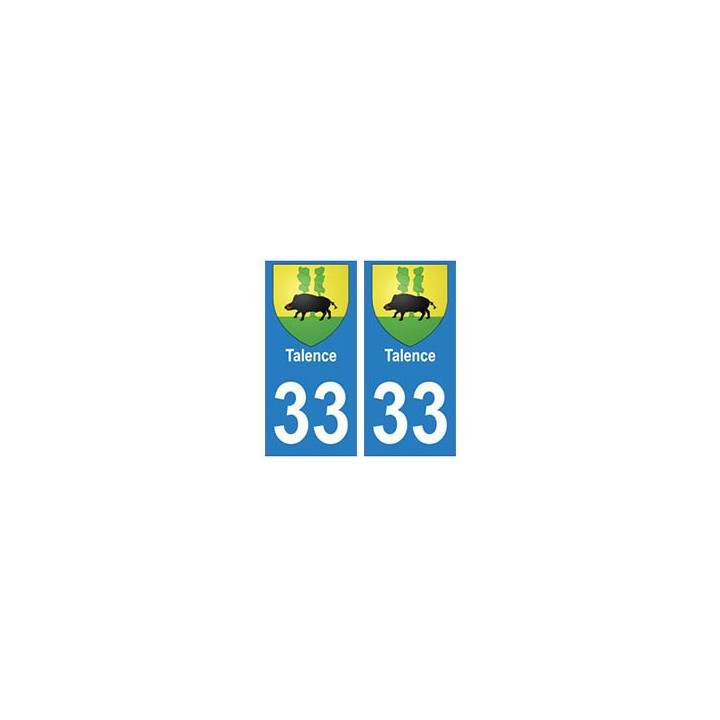33 Talence autocollant plaque blason armoiries stickers département