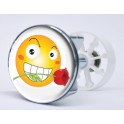 Stickers visage heureux autocollant bonde lavabo évier bouchon