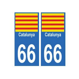 66 Catalan autocollant plaque
