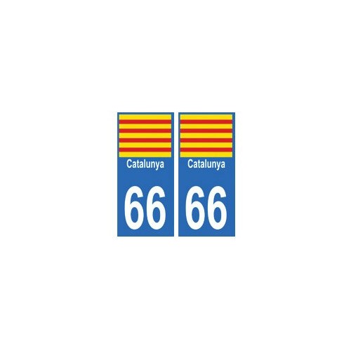 66 Catalan autocollant plaque