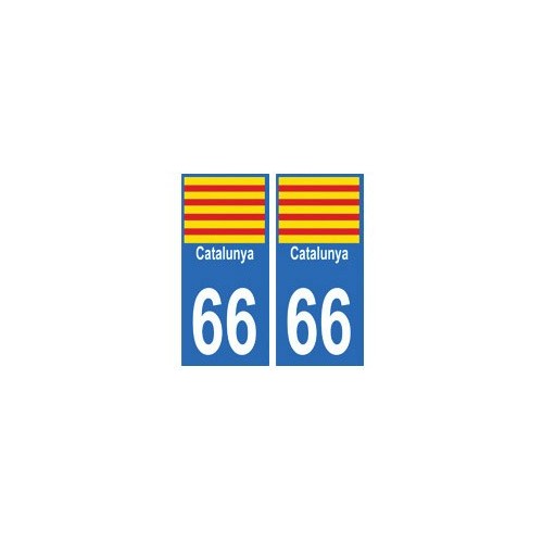 66 Catalan autocollant plaque