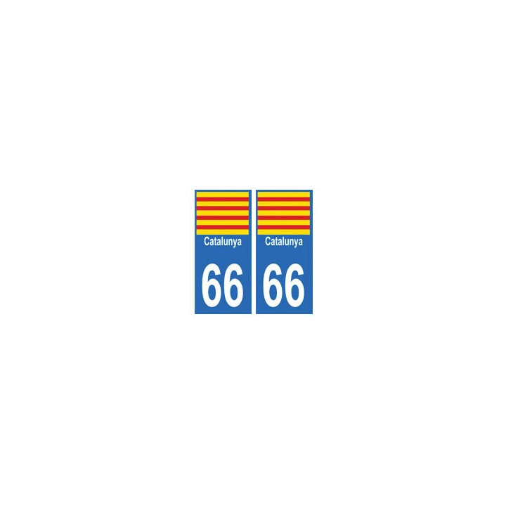 66 Catalan autocollant plaque
