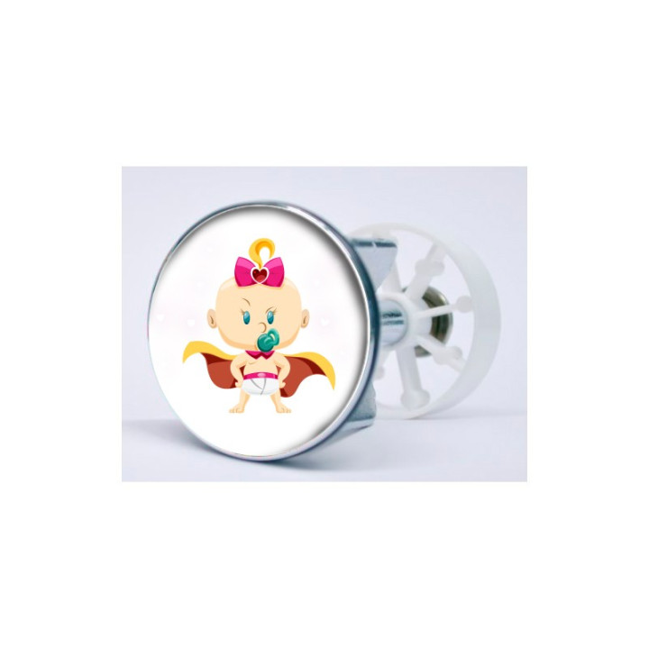 Stickers visage heureux autocollant bonde lavabo évier bouchon