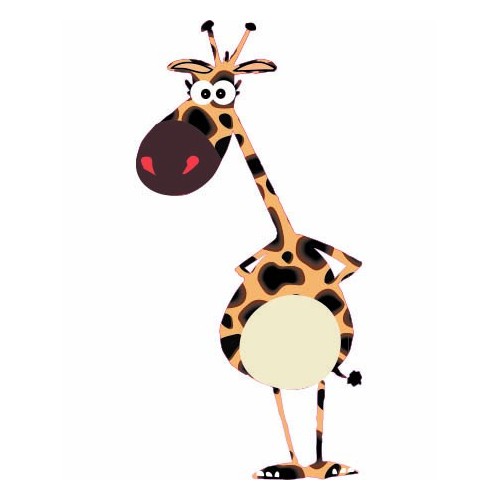 Autocollant Girafe sticker adhesif