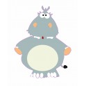 Autocollant Hippopotame animal sticker adhesif