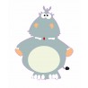 Autocollant Hippopotame animal sticker adhesif