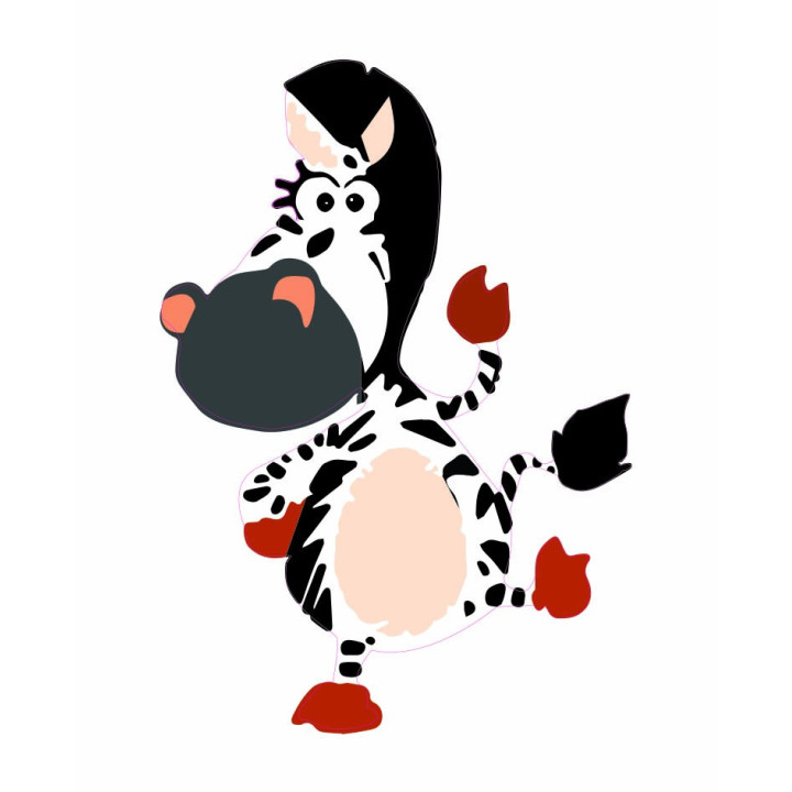 Autocollant Zèbre animal sticker adhesif