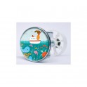 Stickers visage heureux autocollant bonde lavabo évier bouchon