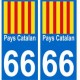 66 Pays Catalan autocollant plaque