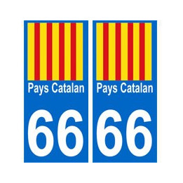 66 Pays Catalan autocollant plaque