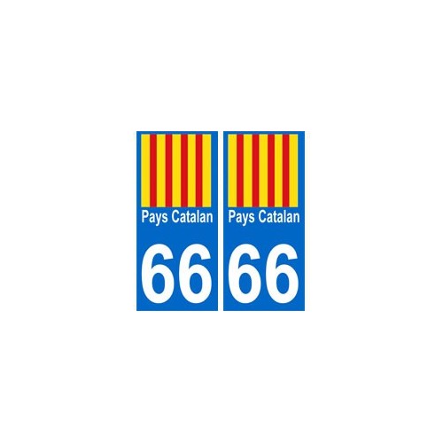 66 Pays Catalan autocollant plaque