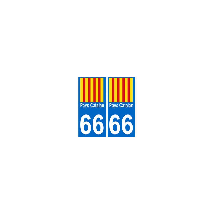 66 Pays Catalan autocollant plaque
