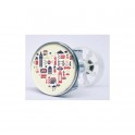 Stickers visage heureux autocollant bonde lavabo évier bouchon